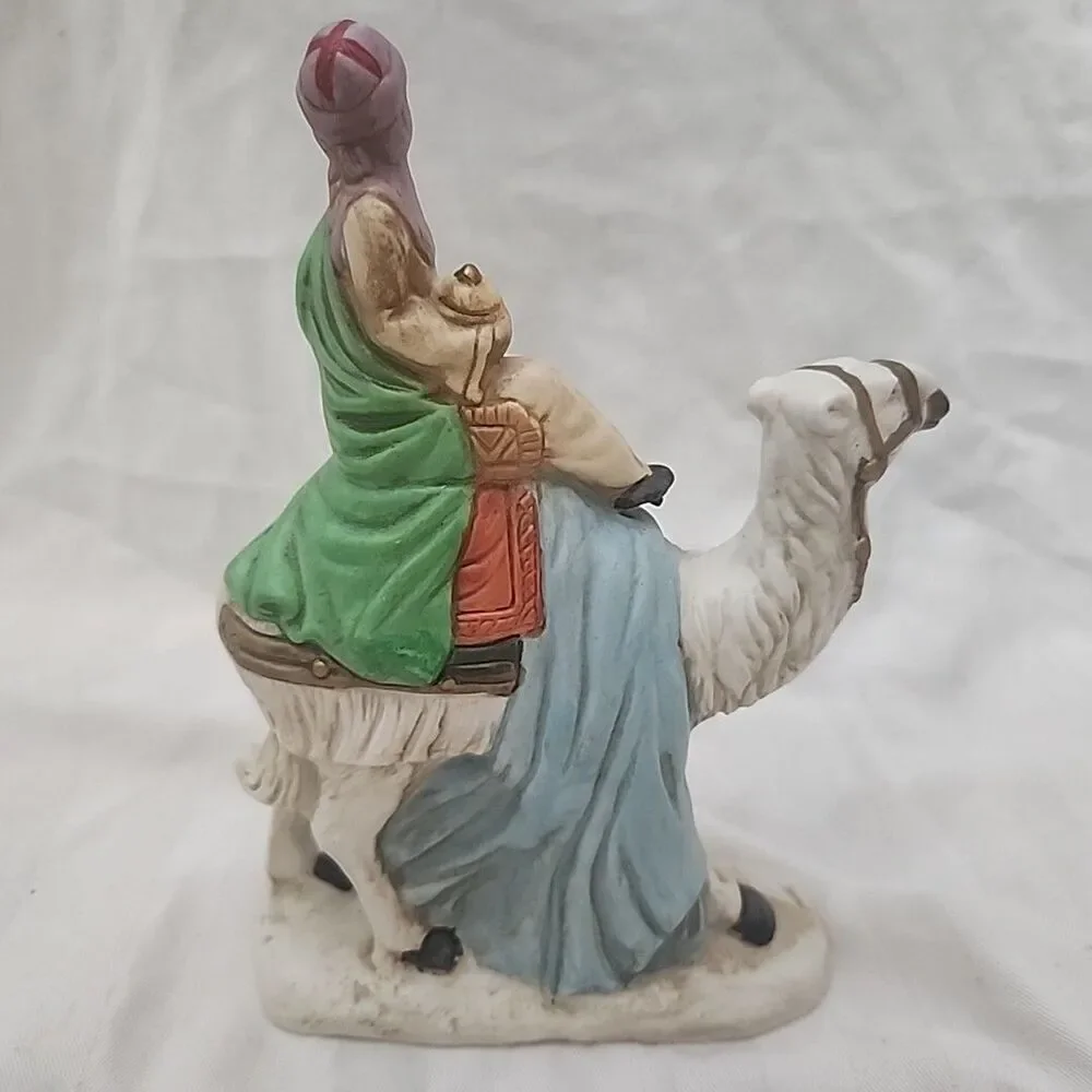 Vintage Christmas Around the World Three Wisemen Nativity Figurines on Camels